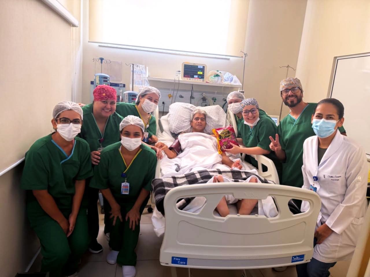 Paciente Internado há 07 dias na UTI do Hospital Auxiliadora de Três Lagoas agradece pela atenção da equipe