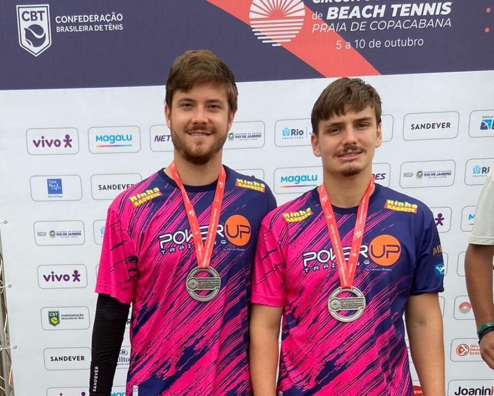 Irmãos andradinenses Bentivoglio se tornam vice no Brasileiro de Beach Tennis