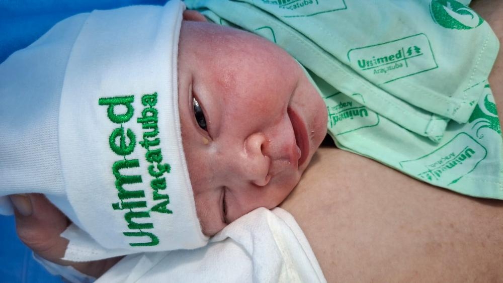 Maria Catarina é o primeiro bebê de 2026 a nascer no Hospital Unimed Araçatuba