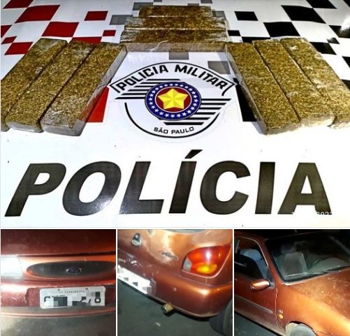 Força Tática prendeu 02 moradores de Fernandópolis com 09 de tijolos de maconha na Rondon em Castilho