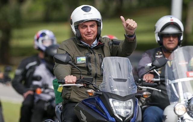 Presidente Jair Bolsonaro participa de motociata em Dracena, Andradina e Pereira Barreto