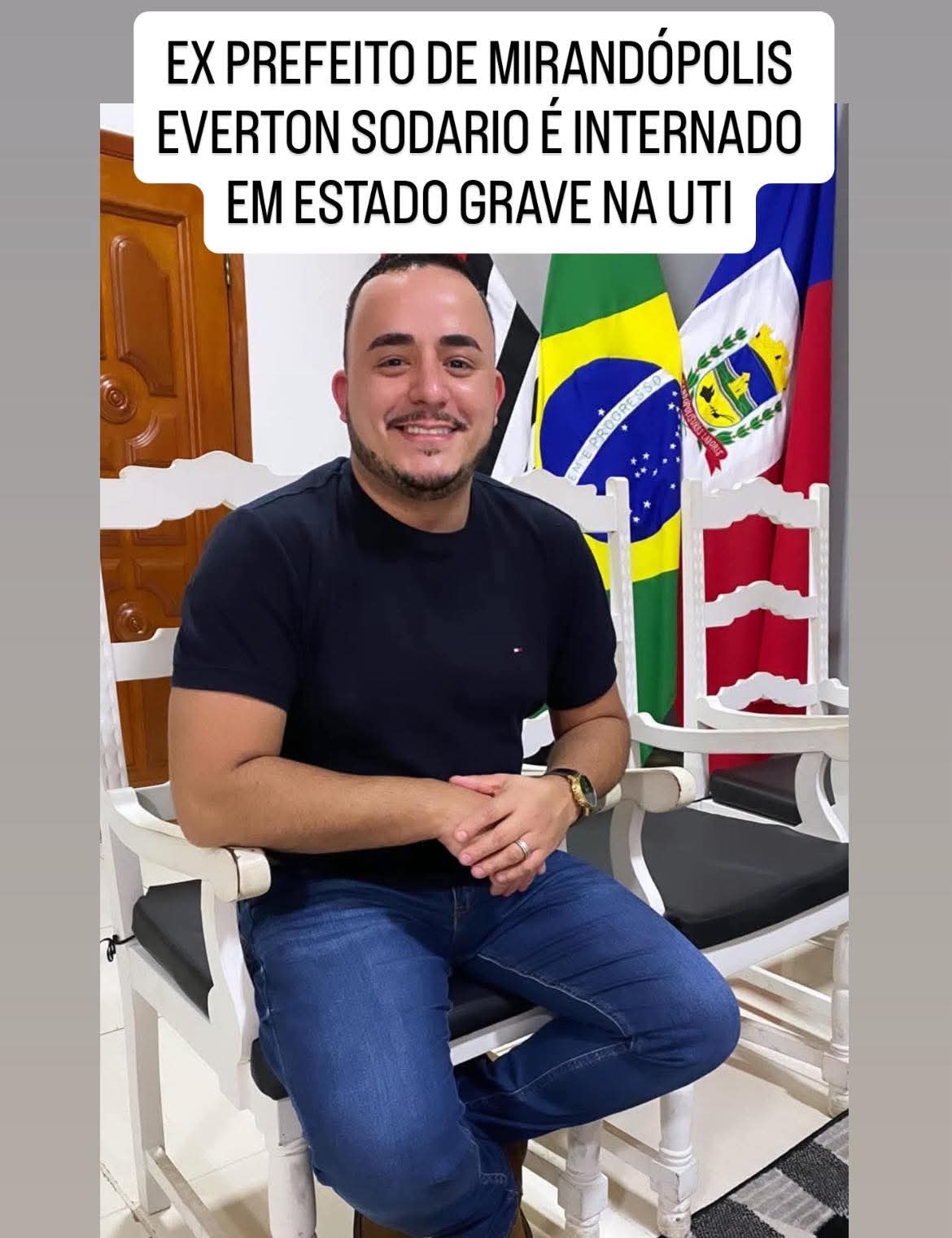 Ex-prefeito de Mirandópolis é internado em estado grave na UTI