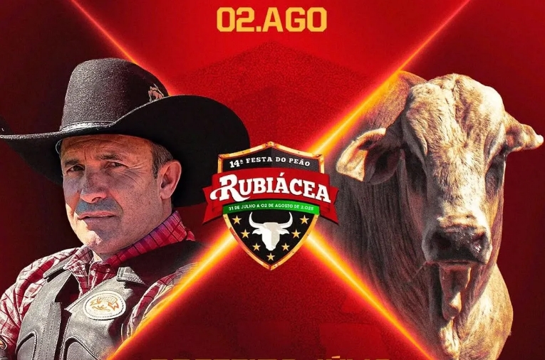 Prefeito de Rubiácea enfrentará touro campeão em desafio solidário durante a 14ª Festa do Peão
