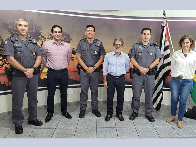 Prefeito de Castilho recebe comando da PM no gabinete e tratam sobre segurança pública