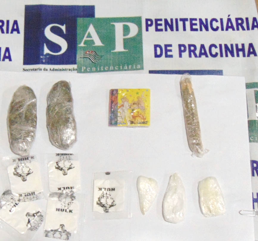AGENTES DA PENITENCIÁRIA PRACINHA APREENDEM MACONHA, COCAÍNA, DROGA SINTÉTICA COM VISITA