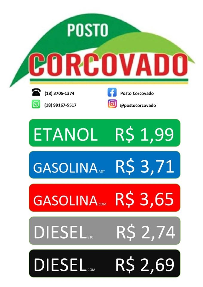 Em Guaraçaí tem etanol R$ 1,99 e gasolina R$ 3,65 o melhor preço da região !