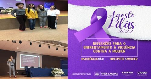Delegada da Polícia Civil, Nelly Macedo, participou de Circuito de Palestras sobre Agosto Lilás na UFMS em Três Lagoas