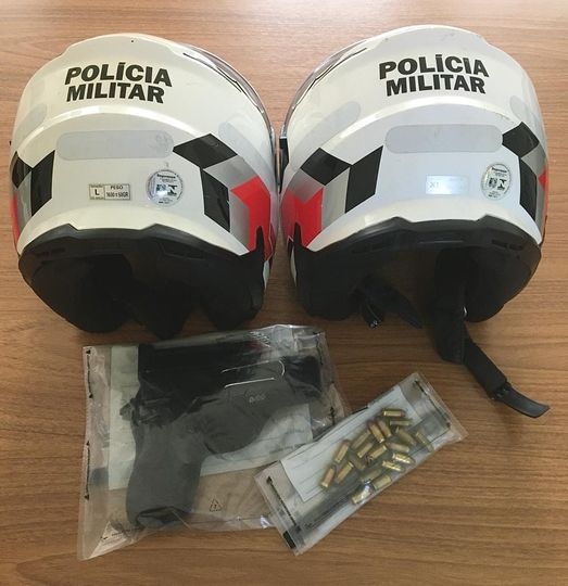 Polícia Militar de Araçatuba prendeu motociclista no bairro Santana com pistola calibre 380