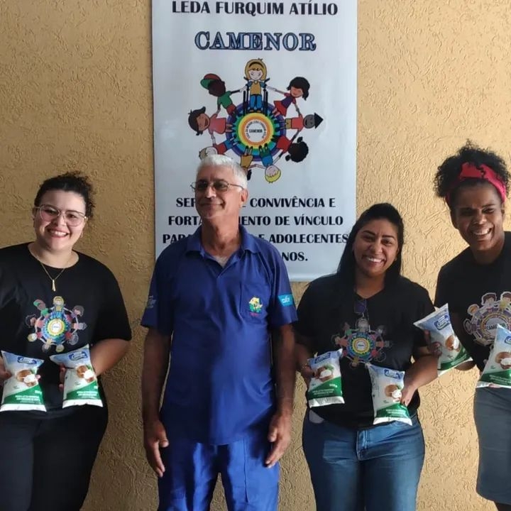 Camenor de Andradina recebe doação de 300 litros de Danone da Coapar