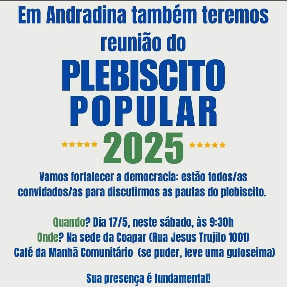 População de Andradina se organiza para plebiscito popular em meio a insatisfação com a gestão municipal