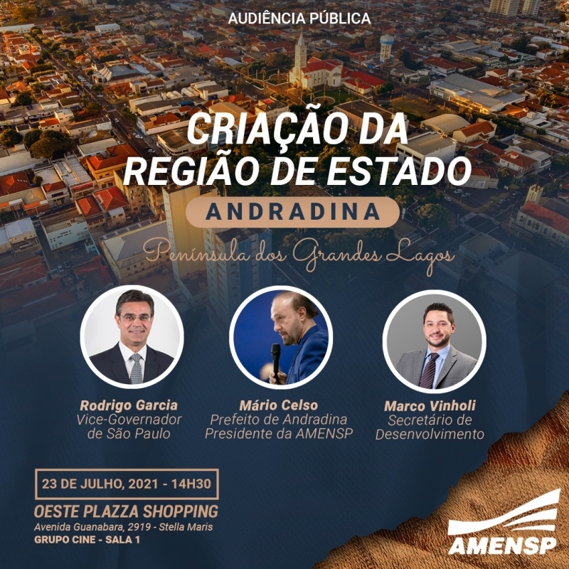 Em ato histórico Andradina ganha sua própria região de governo em São Paulo