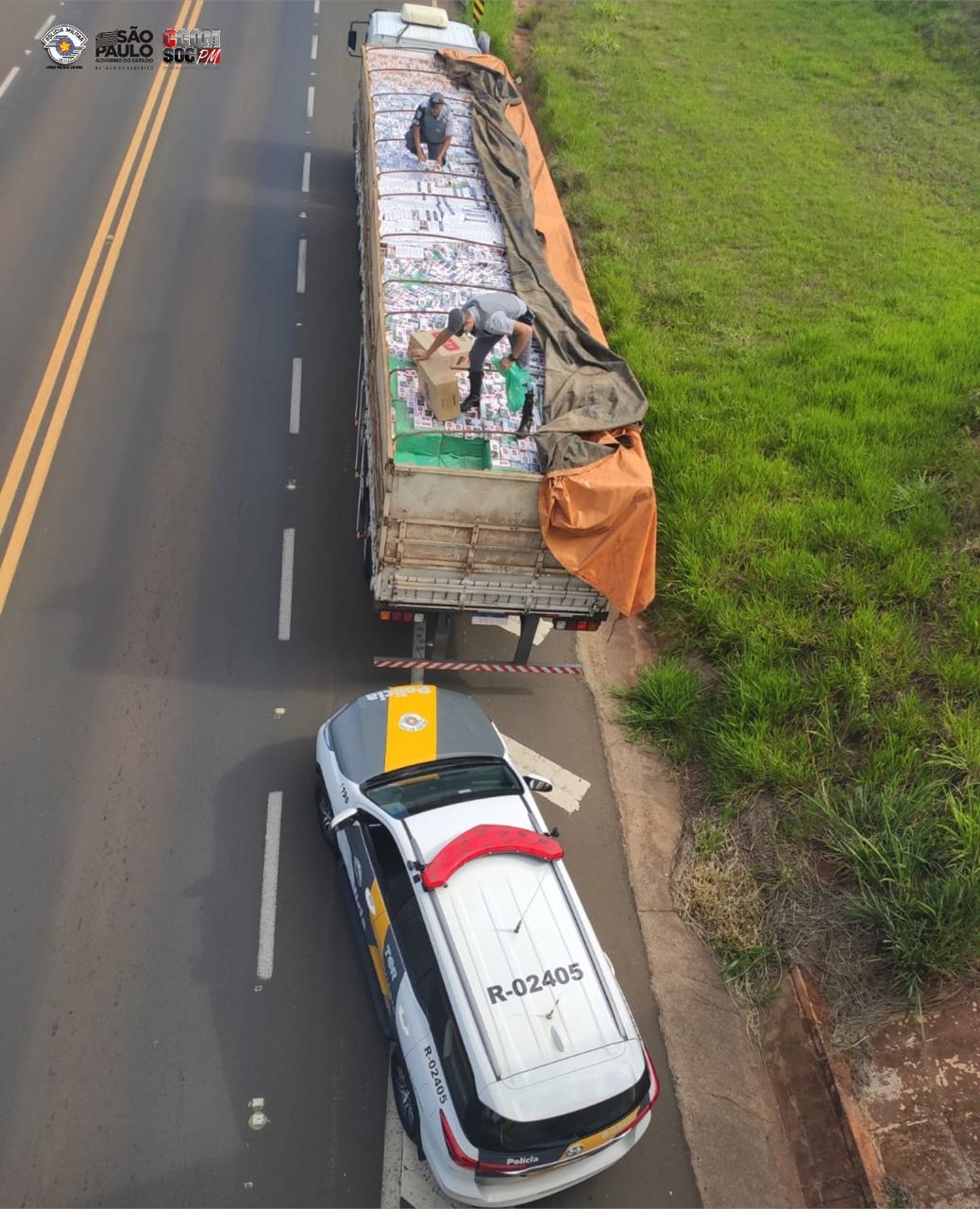 EM ARAÇATUBA TOR INTERCEPTA CAMINHÃO COM 700 CAIXAS DE CIGARROS