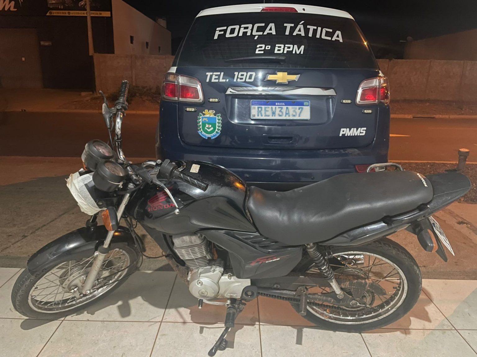 Polícia Militar em Três Lagoas realiza prisão de autor de furto e recupera motocicleta furtada