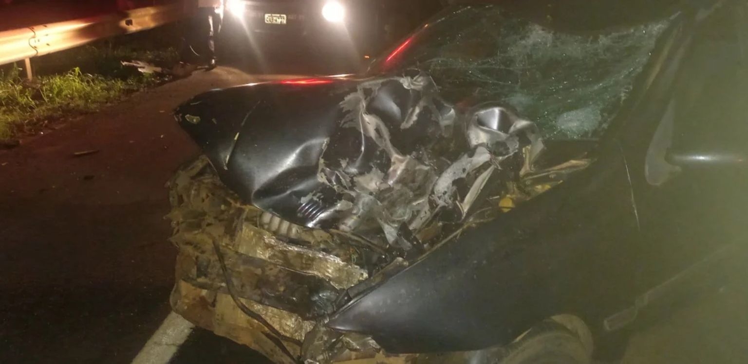 Acidente entre carro e moto deixa 02 mortos e crianças feridas na Rodovia Federal BR-158 em Três Lagoas