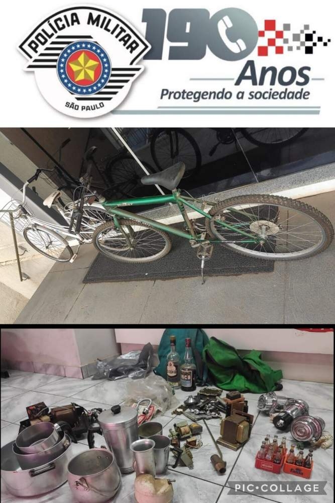 Desocupados furtam objetos de prédio e são flagrados pela Polícia Militar de Andradina