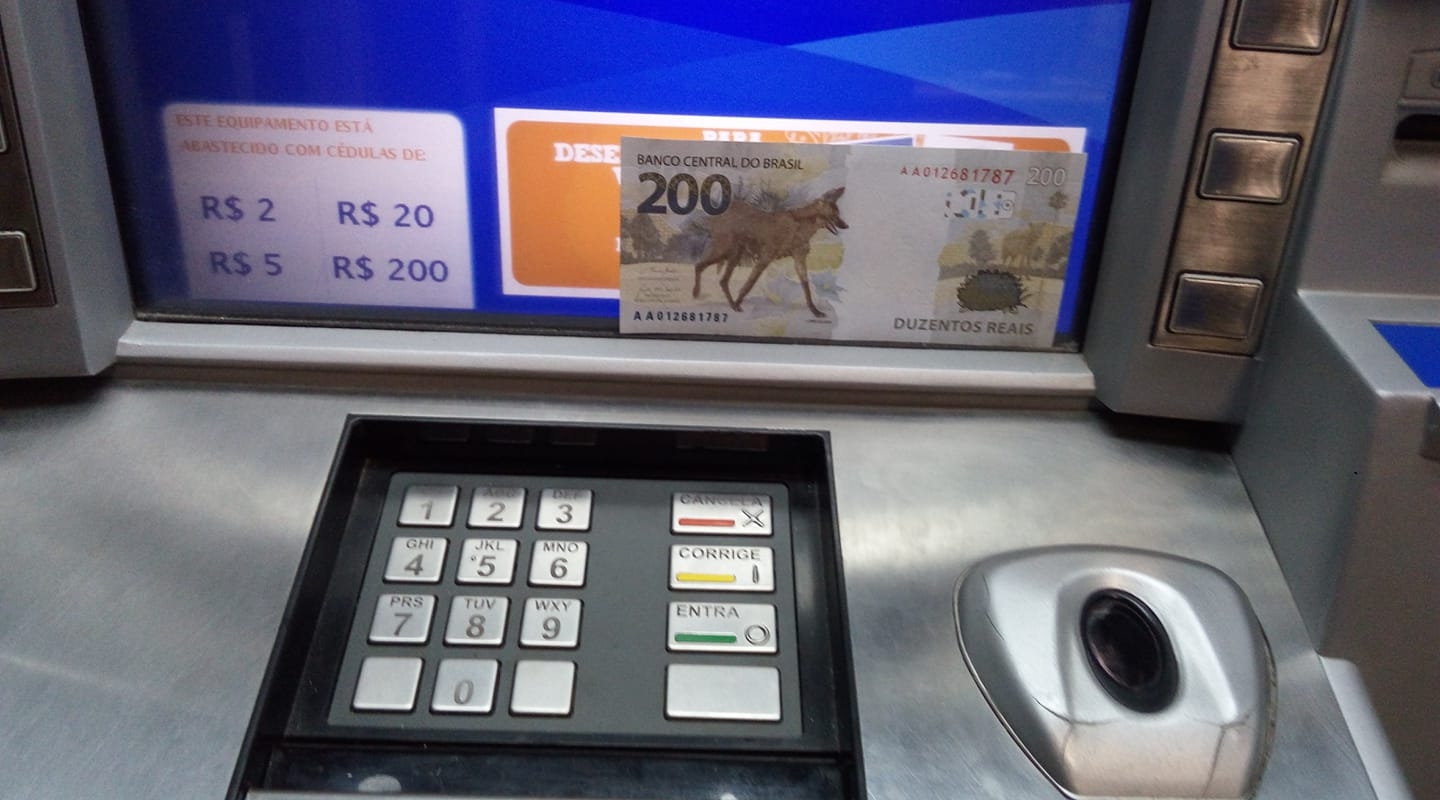 CHEGOU A NOTA DE DUZENTOS REAIS NA CIDADE DE ANDRADINA