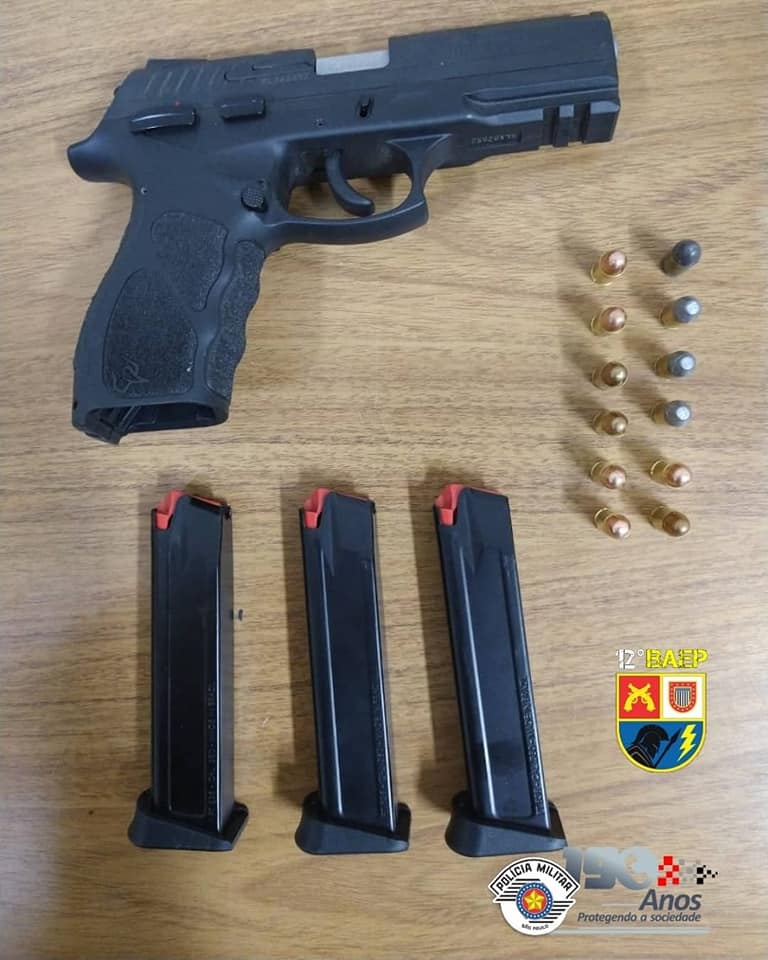 BAEP de Araçatuba prendeu indivíduo com pistola 380 após disparo em via pública, alvo de combate ao crime Vicinal Karan Resek