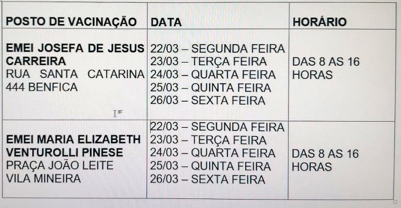 Começa vacinação para idosos que têm 72 anos acima em Andradina