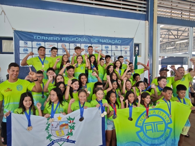 Natação Andradinense conquista 91 medalhas em Presidente Prudente