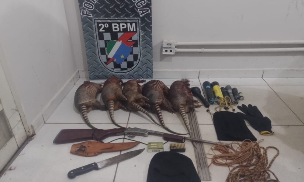 Força Tática de Três Lagoas apreende arma de fogo e cinco envolvidos por caçar espécies da Fauna Silvestre