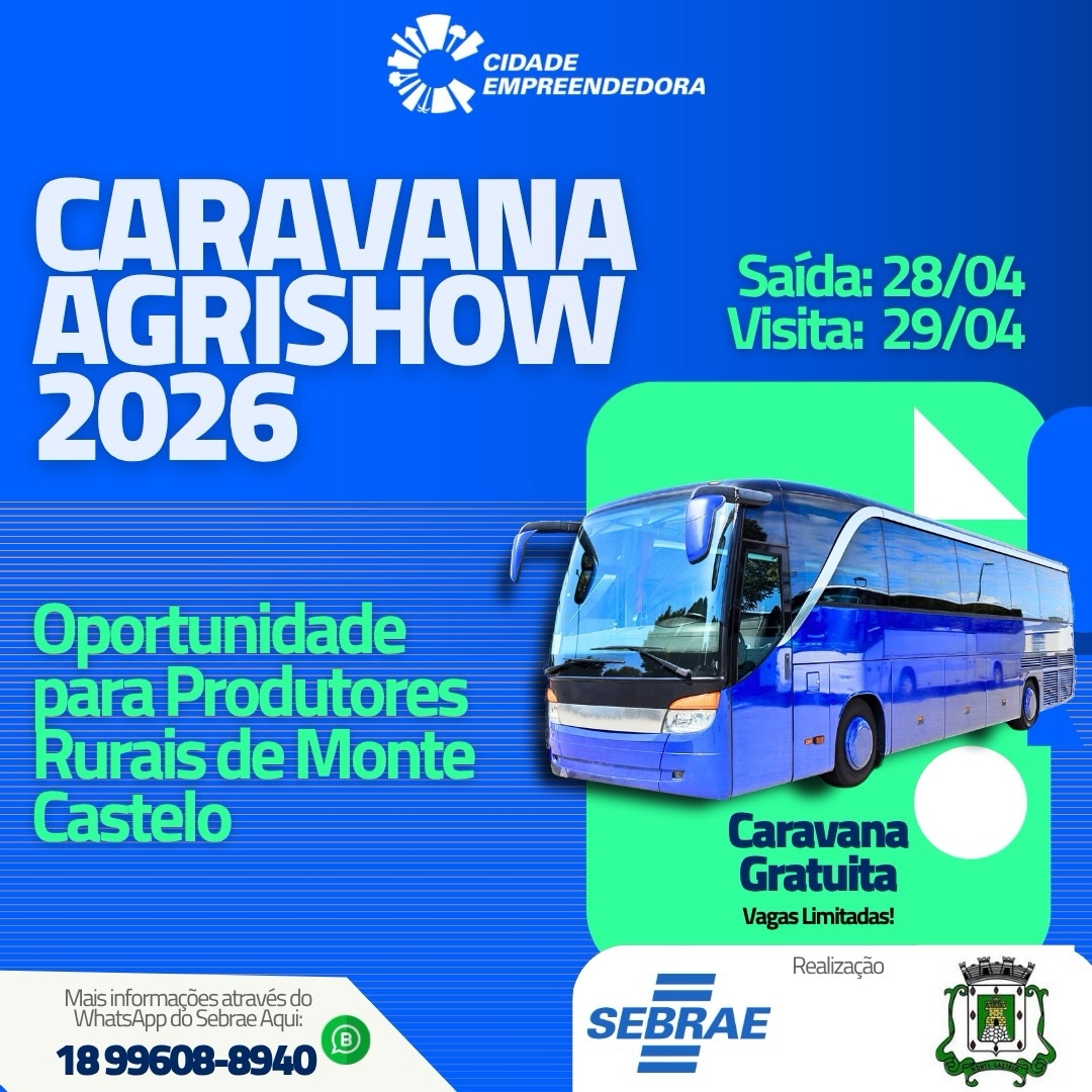 Produtor Rural de Monte Castelo venha conhecer Agrishow 2026