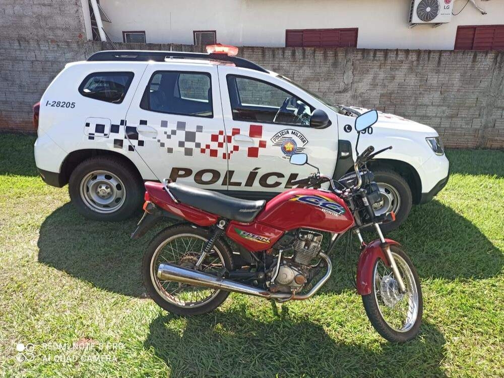 Polícia Militar de Suzanápolis prendeu morador de Andradina com motocicleta furtada de Santa Fé do Sul