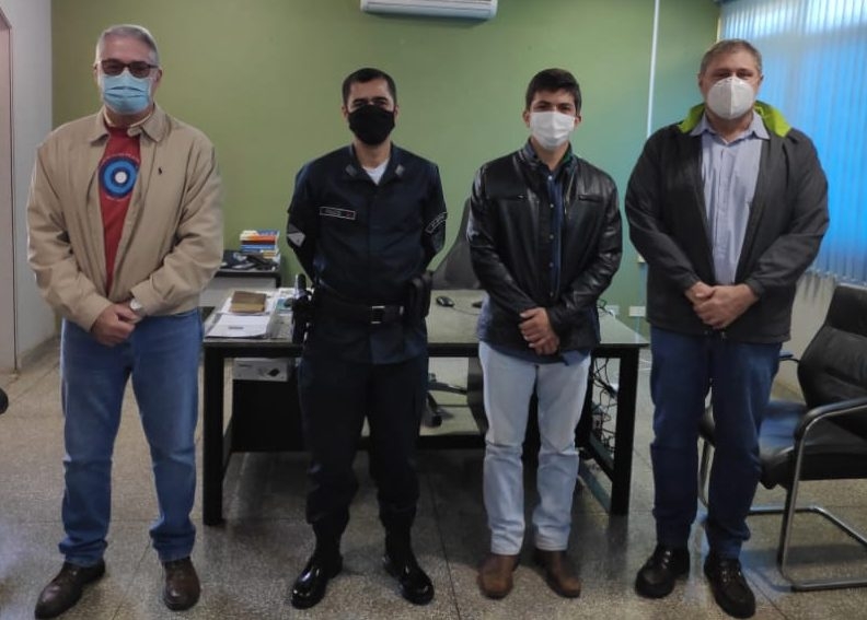 O Comandante do 2º Batalhão de Polícia Militar recebe visita da diretoria do Sindicato Rural de Três Lagoas