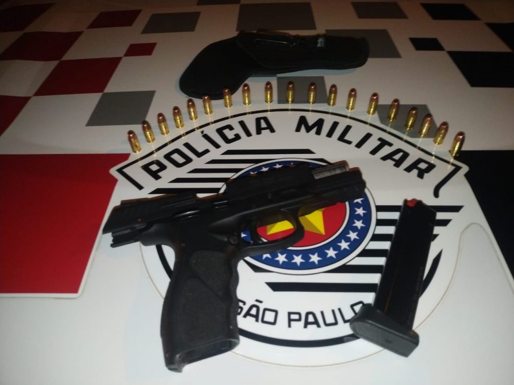 Sócio do clube de tiro de Dracena armado de pistola é preso pela Força Tática em Andradina