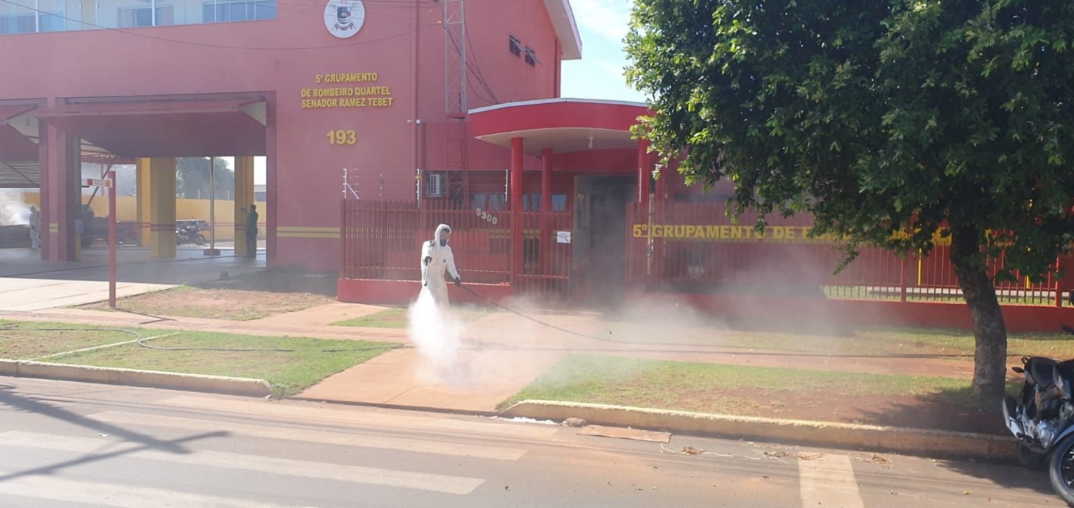 5º Grupamento de Bombeiros Militar realiza Pulverização Preventiva em sua Unidade (Três Lagoas)