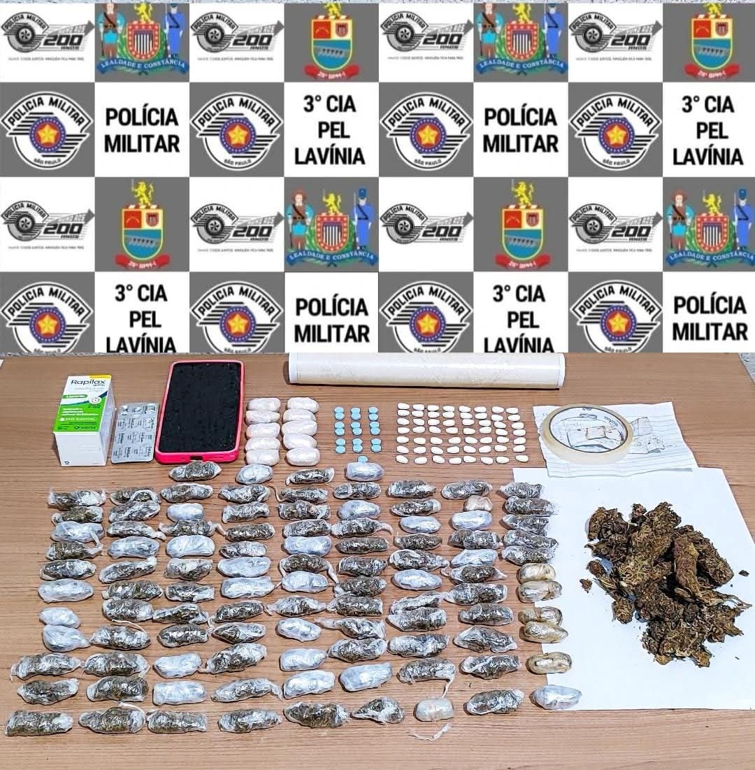 POLÍCIA MILITAR PRENDE VISITANTE POR TRÁFICO DURANTE TENTATIVA DE ENTRADA EM PRESÍDIO EM LAVÍNIA