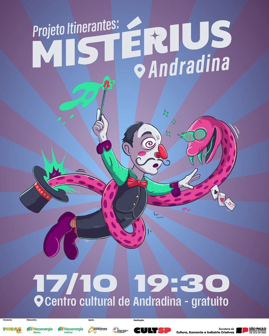 Circo itinerante encantará Andradina com espetáculo “Mistérius”, da Família Burg