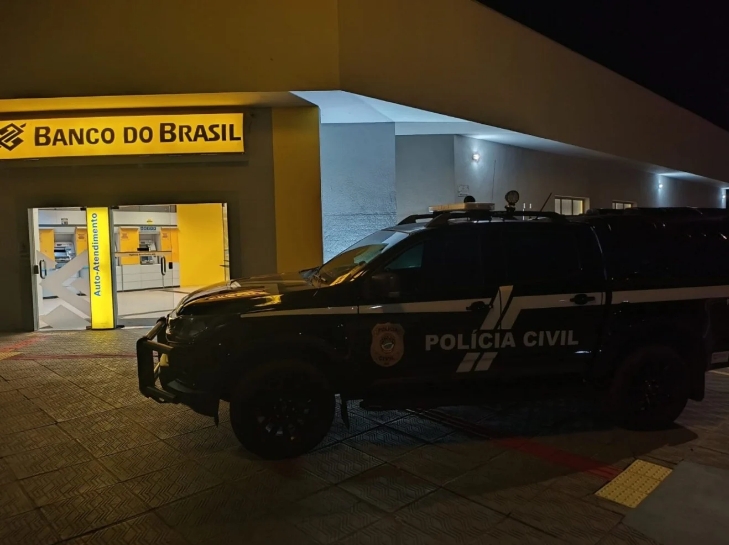 Polícia Civil investiga tentativa de furto em agência bancária em Brasilândia