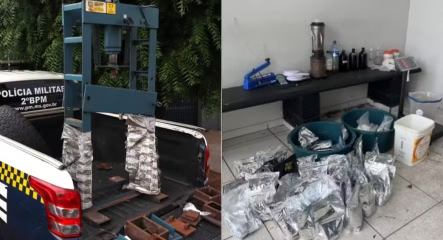 Força Tática de Três Lagoas apreende 47 kg de cocaína e fecha laboratório do entorpecente