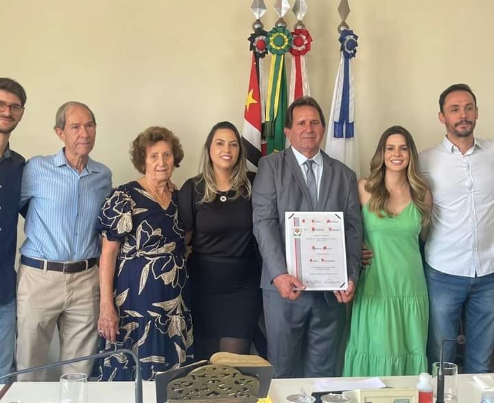 Coordenador da CROESTE é homenageado na Câmara Municipal de Presidente Venceslau