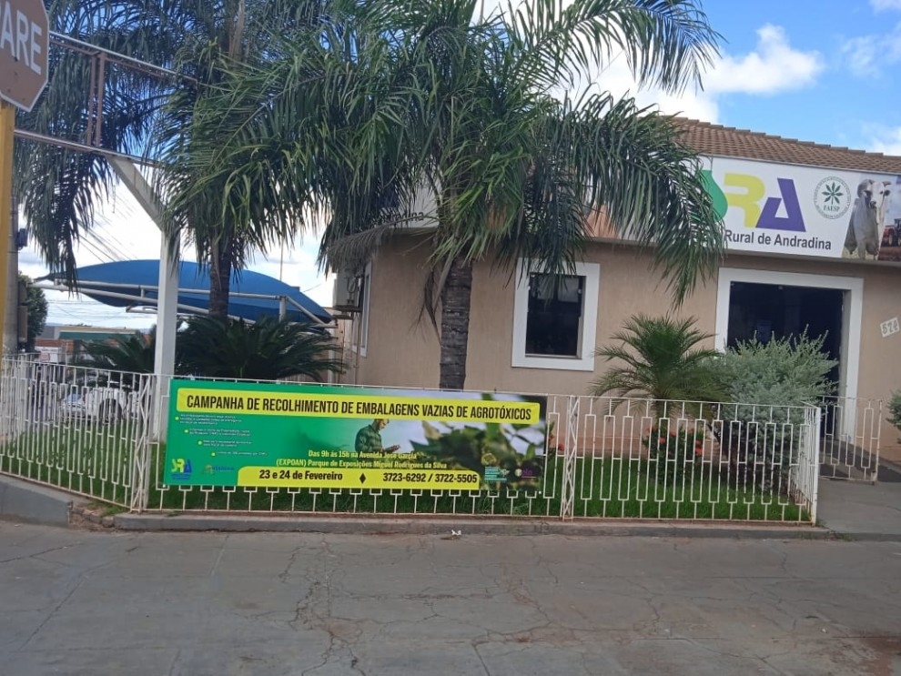 Meio Ambiente faz parceria com Sindicato Rural de Andradina para recolhimento de embalagens de agrotóxicos