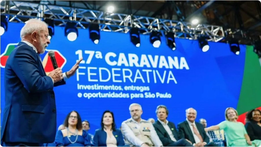 Lula na Caravana Federativa em São Paulo: “Prefeitos, não tenham medo de cobrar”