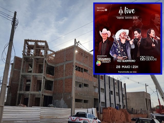 Terrassa Hotel de Castilho patrocinará live com a dupla Gian & Giovani e Téo Guerreiro para construção de 5 capelas