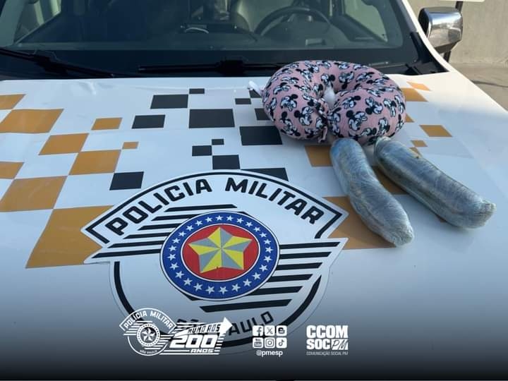POLICIAMENTO RODOVIÁRIO APREENDE 1,2 KG DE HAXIXE EM ÔNIBUS EM DRACENA/SP