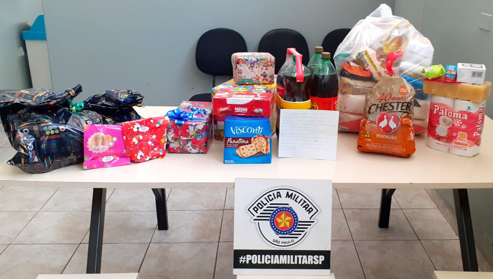 Policiais de Pereira Barreto se unem para atender cartinha destinada ao "Papai Noel"