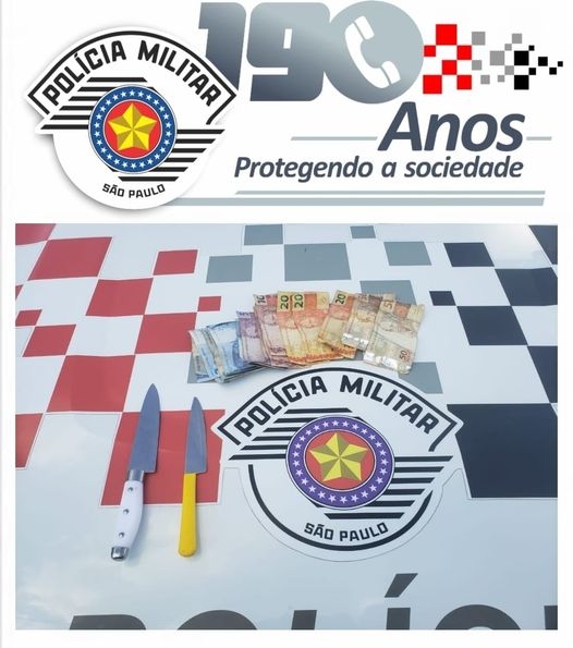 Com apoio do Helicóptero Águia, Rádio Patrulha de Valparaíso prende 02 autores de roubo na SP 300