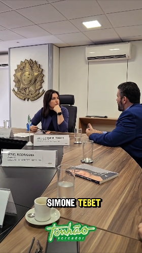 Presidente da Câmara de Três Lagoas tem reunião produtiva com a Ministra Simone Tebet