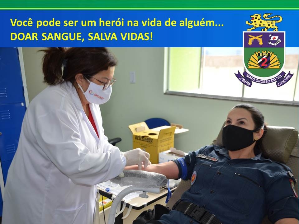 Policiais militares do 2º BPM fazem doação de sangue coletiva em Três Lagoas