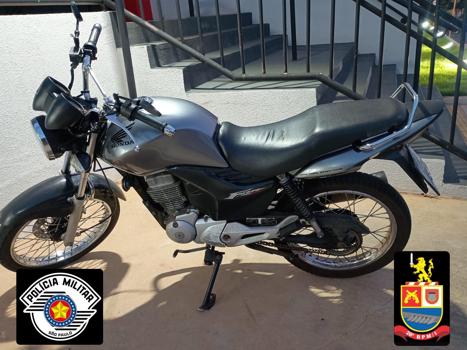 Polícia Militar recupera motocicleta furtada e detém indivíduo em Andradina