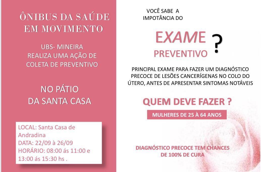 Santa Casa de Andradina realizará coleta de exame preventivo para às colaboradoras e acompanhantes