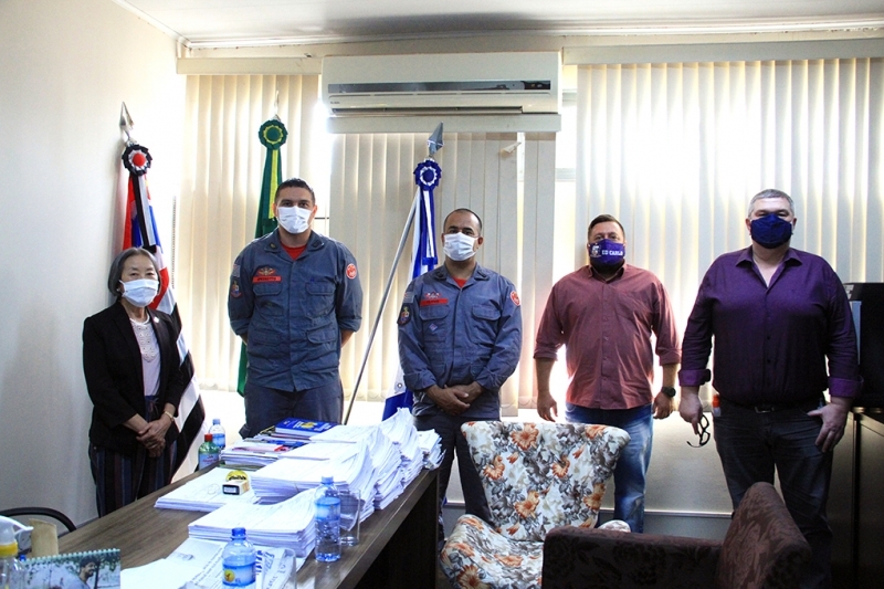 Tamiko recebe visita de novo comandante do Corpo de Bombeiros de Andradina