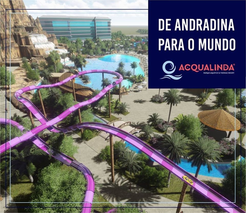 Em Andradina futuro Parque Acqualinda divulga novas artes e fotos de construção