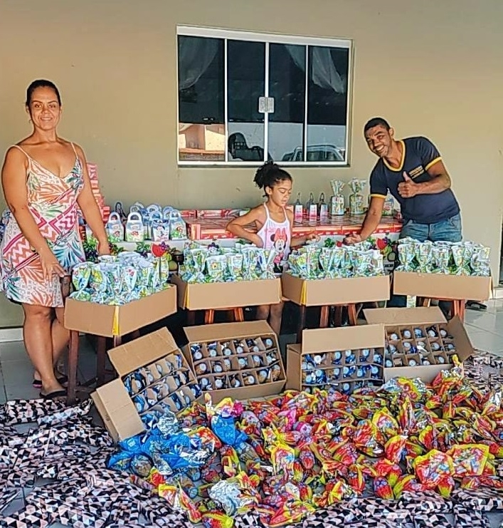 Voluntários movimentam a páscoa em Mirandópolis com doações de chocolates