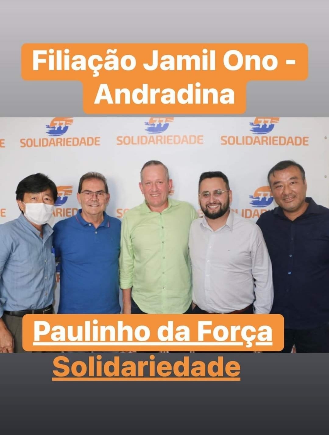 Em Primeira Mão: Ex-prefeito de Andradina Jamil Ono assina filiação no Partido Solidariedade