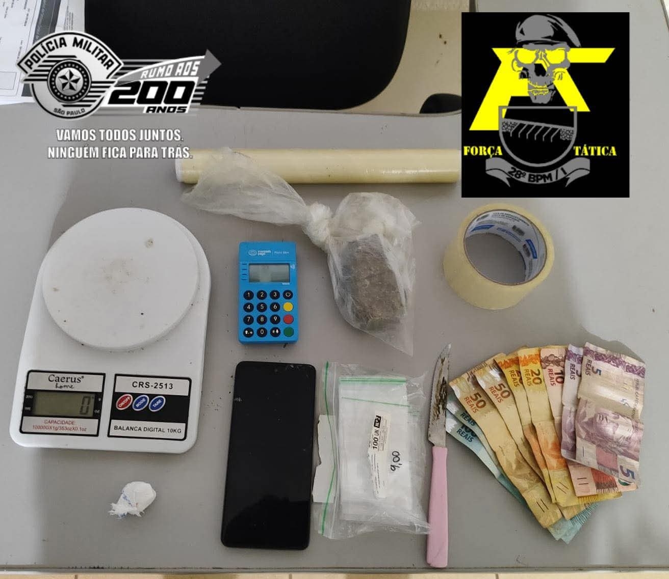 Força Tática prende homem por tráfico de drogas e apreende maconha e materiais do crime em Ilha Solteira