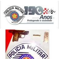 RÁDIO PATRULHA DE ANDRADINA APREENDE PISTOLA NA RUA QUINTINO BOCAIÚVA